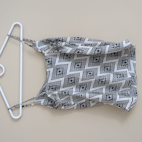 XS Banana Republic Factory Cowl Cami Adjustable Straps Black and Cream - Picture 7 of 11